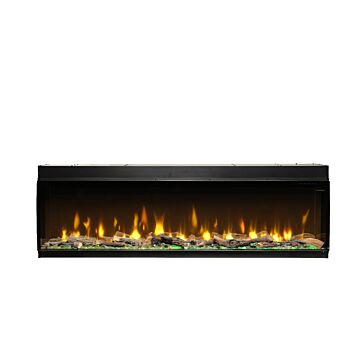 Dimplex Ignite Bold 74" vooraanzicht productfoto groene vlammen
