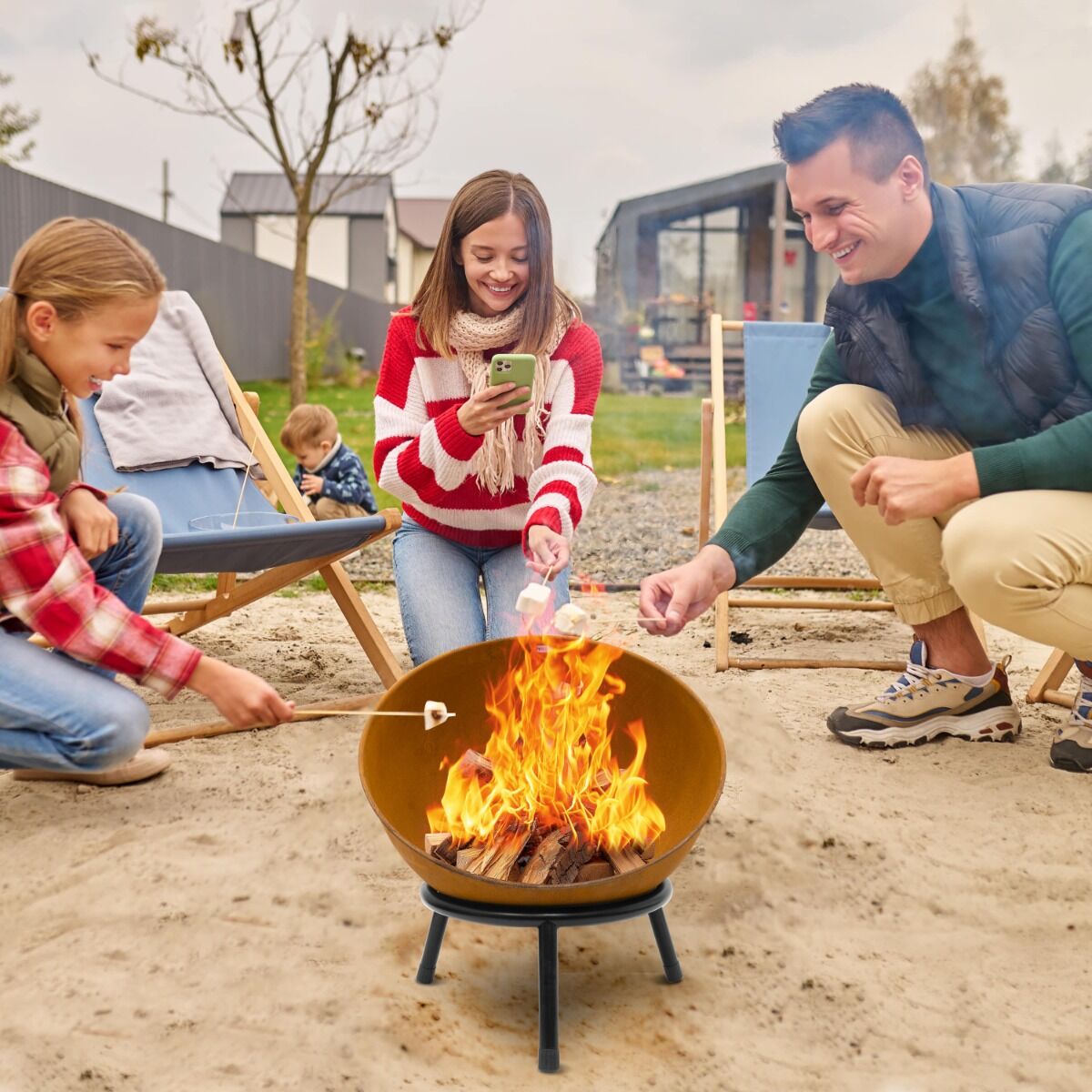 HEAT Vuurkorf op Pootjes Kappa Roest Ø56 cm