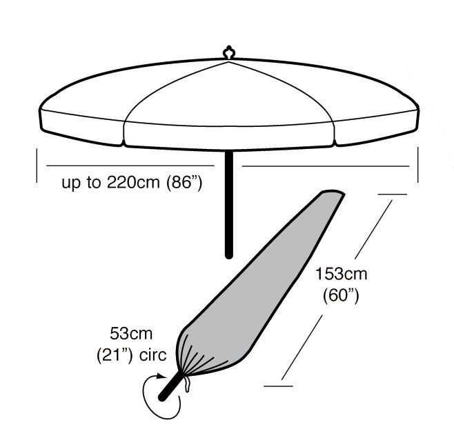 Soeverein Wees tevreden Verklaring Garland parasolhoes (Ø220cm) zwart kopen?