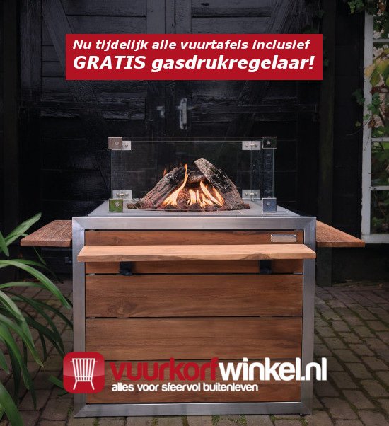 Gratis gasdrukregelaar Vuurkorfwinkel.nl